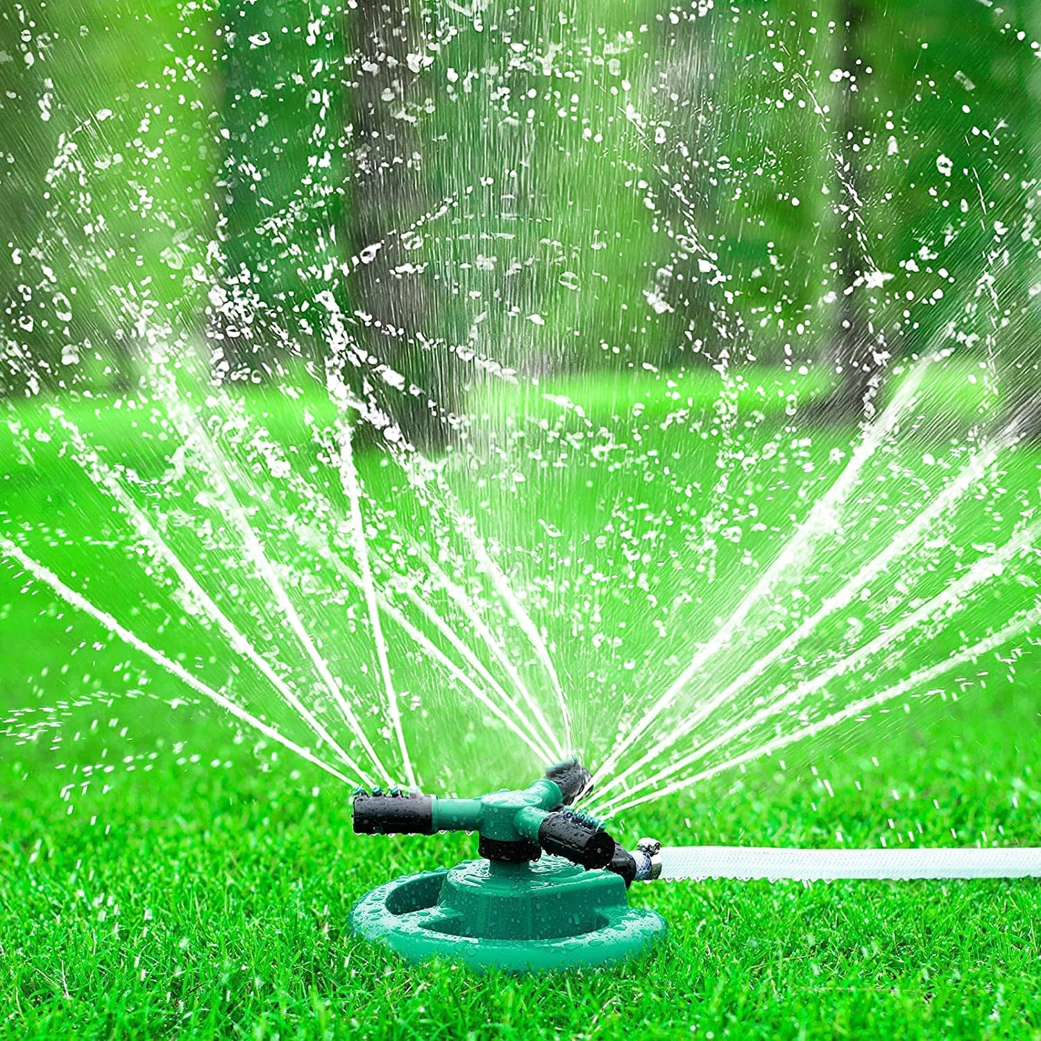 3 Arm 360° Sector Rotating Water Sprinkler Garden Pipe Hose Irrigation Yard 3 Arm 360° Sector Rotating Water Sprinkler Garden Pipe Hose Irrigation Yard